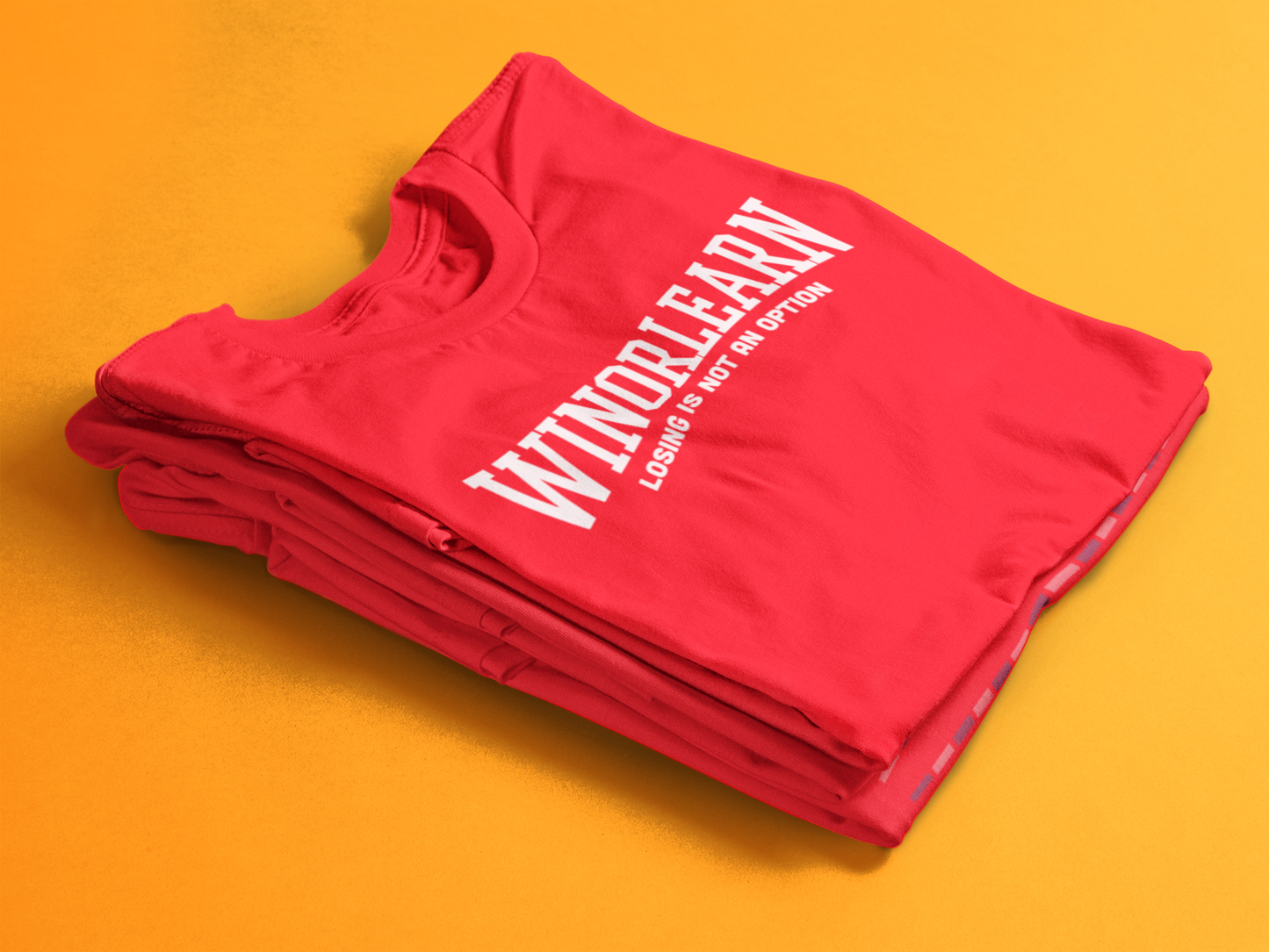 WinOrLearn Color block Tee+shorts sets red