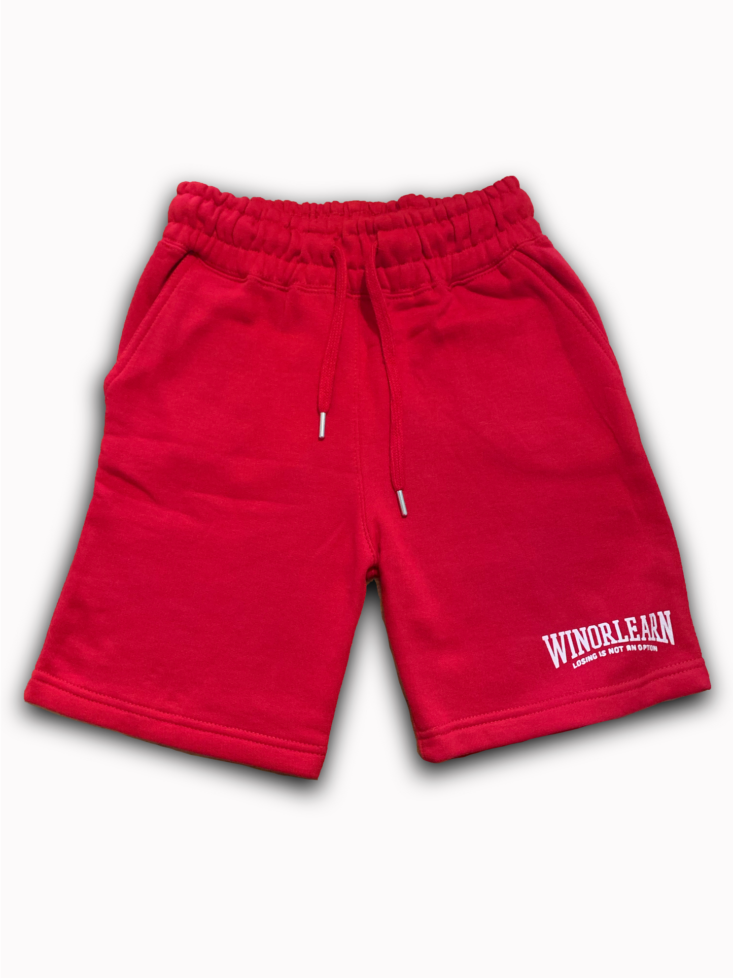 WinOrLearn Color block Tee+shorts sets red