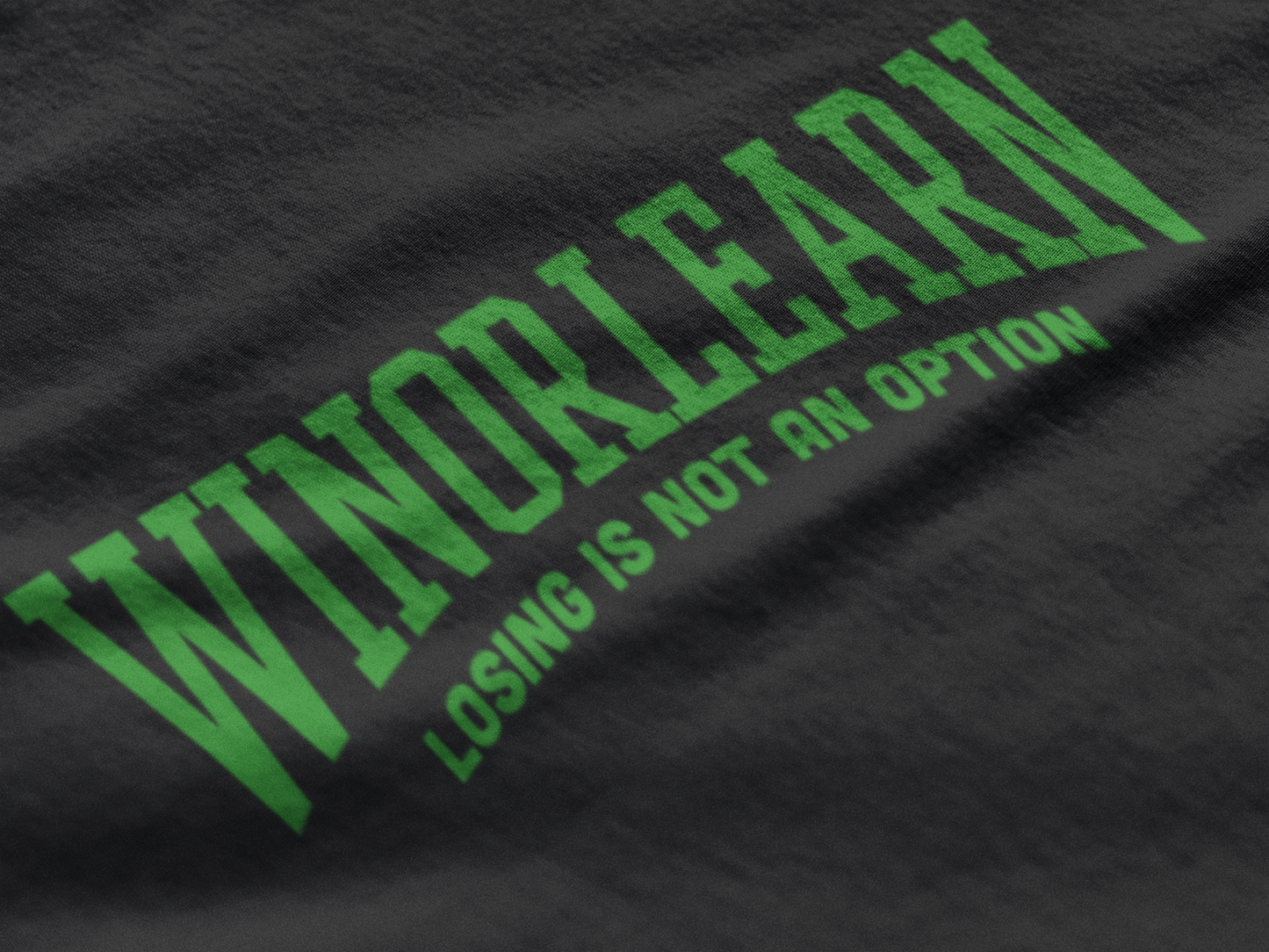 Losing Is Not An Option Tee - Black/Green