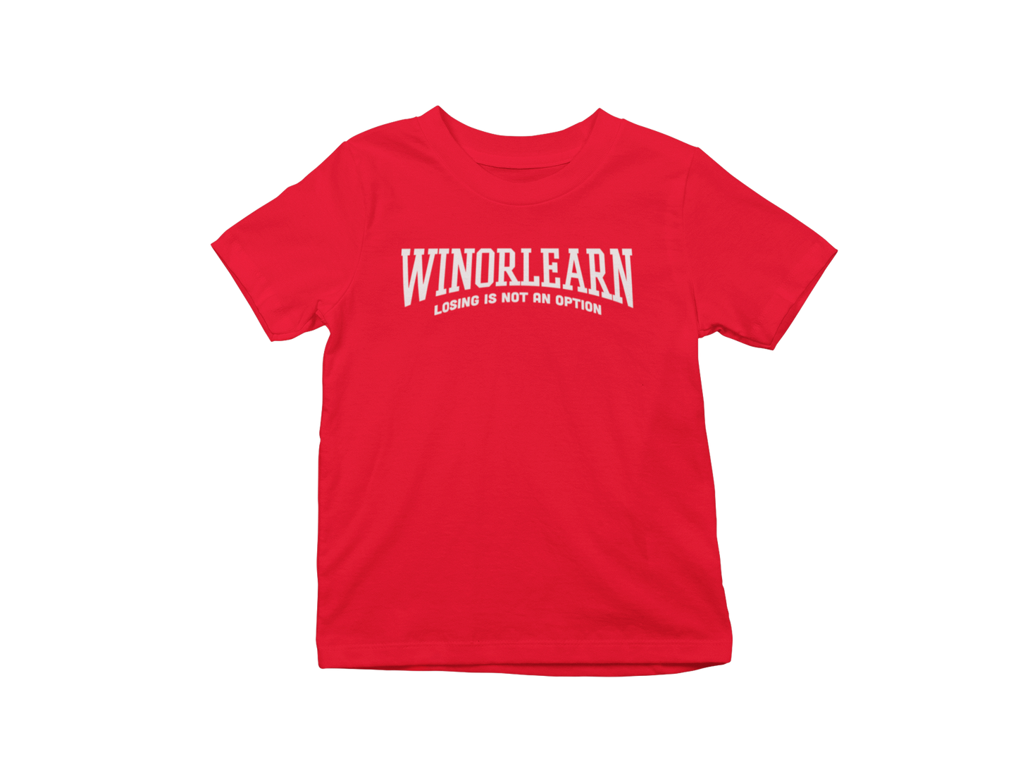 WinOrLearn Color block Tee+shorts sets red