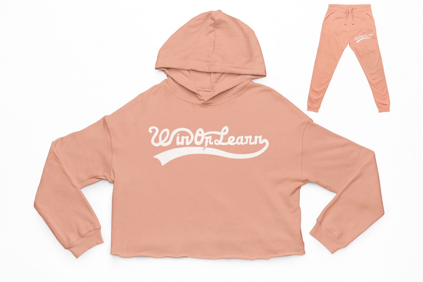 Crop Top Home Team Set - Peach
