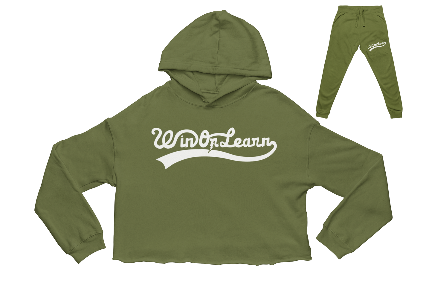 Crop Top Home Team Set - Olive Green